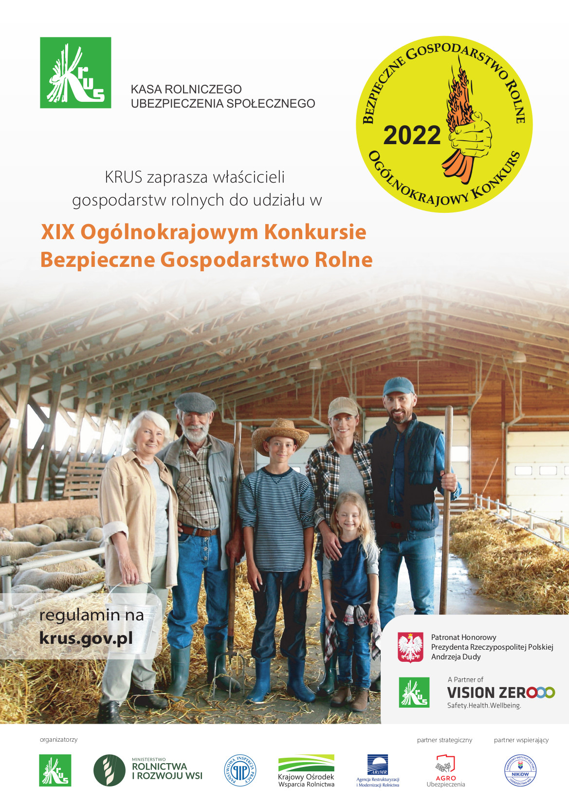 Plakat Konkursu Bezpieczne Gospodarstwo Rolne